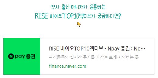 RISE 바이오top10 액티브 ETF